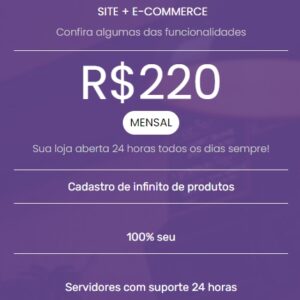 Loja virtual + SITE  - Plano anual